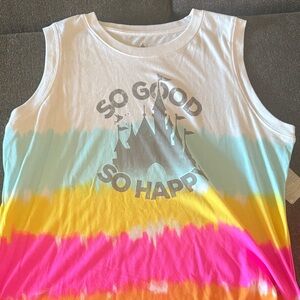 Disney  Tie-Dye Sleeveless Top - White, Pink, Yellow, Blue